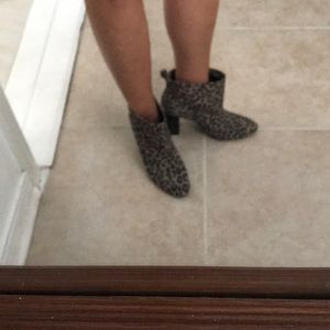 Leopard print booties.  Size 8.  Never worn.